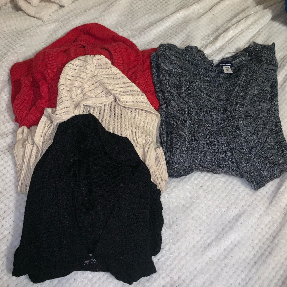 3hoodies, 1 sweater